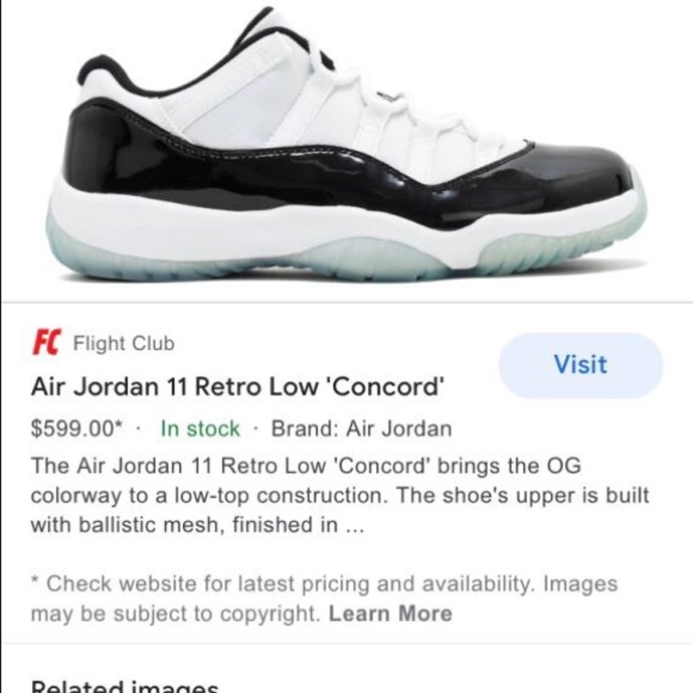 Air Jordan 11 retro low Concord